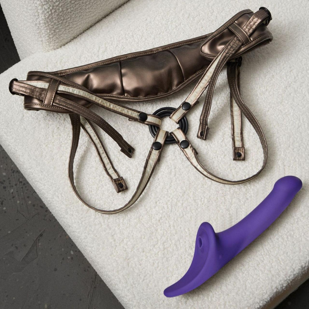 Вибронасадка для страпона с вакуумной стимуляцией Strap-On-Me Multi Orgasm Dildo S Purple Sex Aura Киев - изображение 6