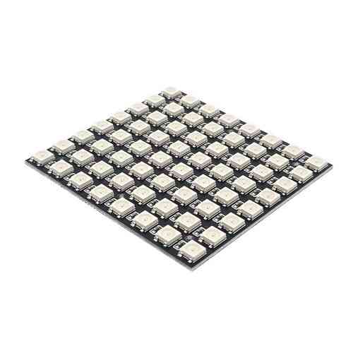 Матриця світлодіодна WS2812B 8x8 64 LED RGB адресна панель 5В 24 біт 256 рівнів SMD 5050 66x66 мм Київ