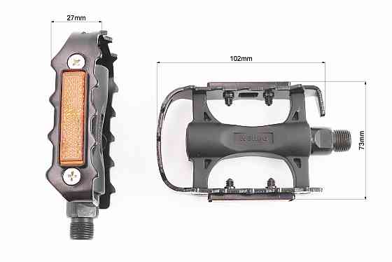 Педалі MTB 9/16" (106x64.5x28.5mm) пластико-алюмінієві, чорні LU-C25 Київ