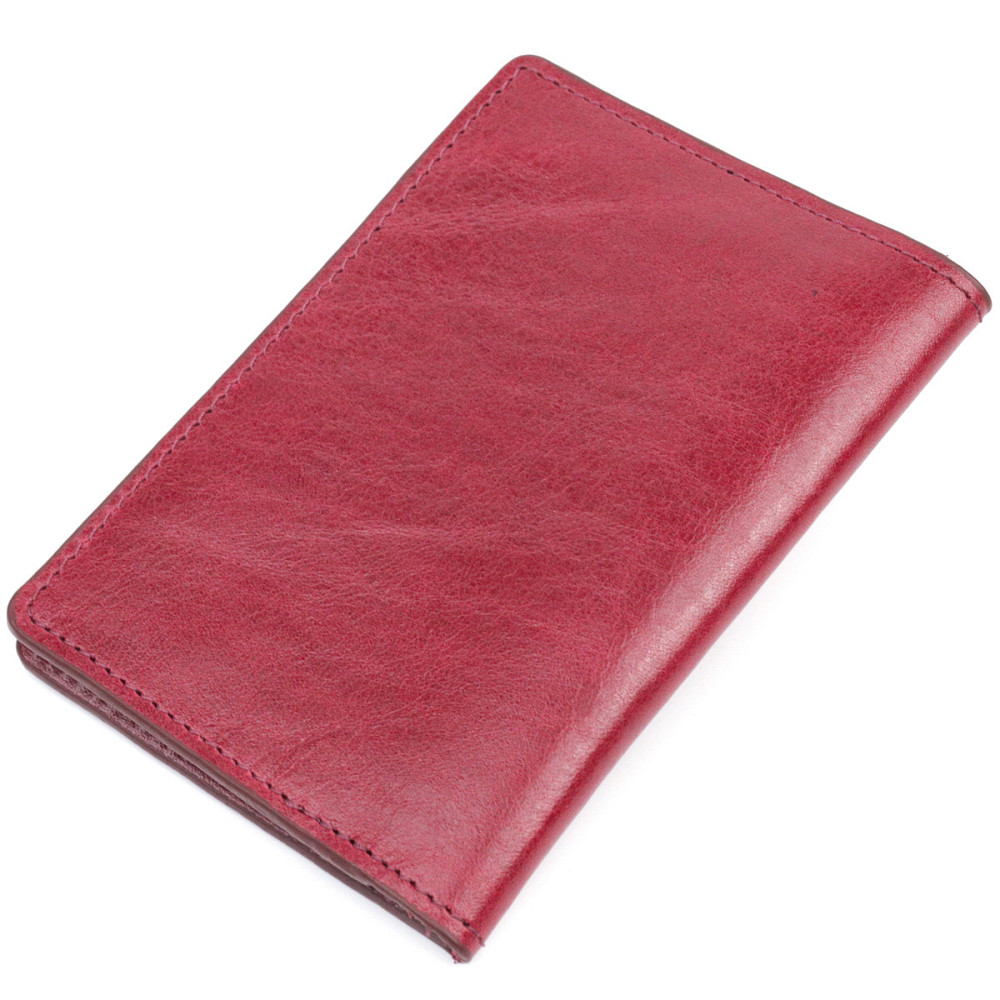 Жіноча обкладинка на військовий квиток із глянсової шкіри Бордова (GRANDE PELLE) Київ - фото 6