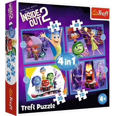 Пазл Trefl Inside Out 2 4 in 1 (35, 48, 54, 70) элемента (5900511346527) Винница - изображение 1