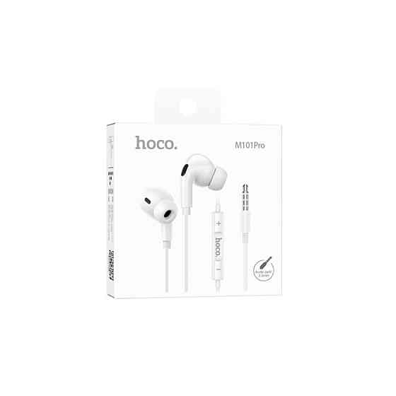 Навушники HOCO M101 Pro Crystal sound wire-controlled earphones with microphone White Київ