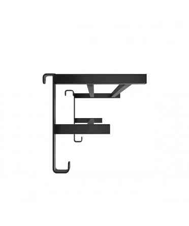 Полиця для рушників навісна профільна HF Sheffield 520x204 black matt Київ