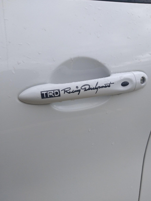 Наклейки на мото-авто ручки Trd номер 7 Белая свет Київ - фото 7