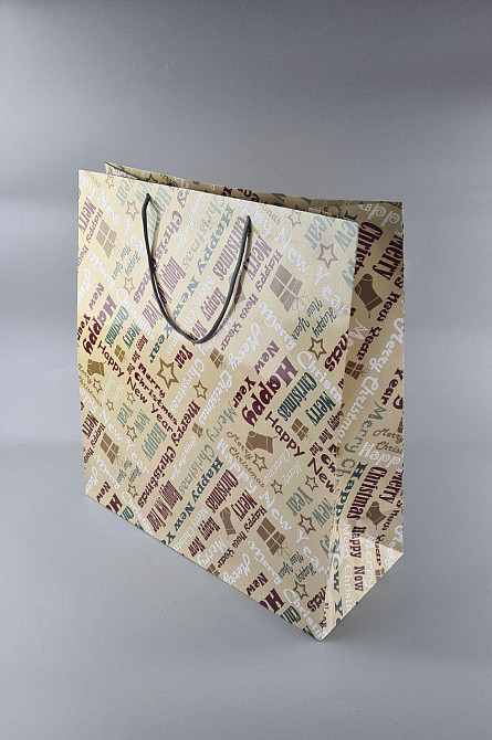 Новорічні, кортонні пакети подарункові Супер 47x52x20-006) (12 шт.) Харків - фото 3