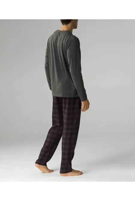 Мужская пижама (длинные штаны, длинный рукав) 100% Хлопок Atlantic NMP-375 XL Киев - изображение 3