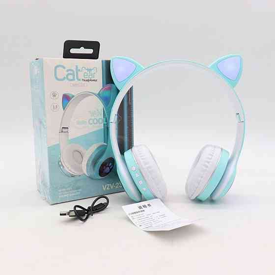 Беспроводные наушники с кошачьими ушками VZV-23M,Голубые SBR Киев