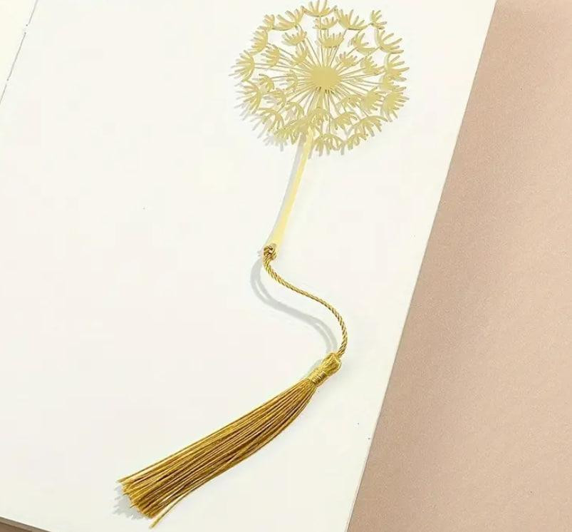 Вінтажна металева закладка Кульбабка з бахромою. ОригІнальна закладка для книжок. Подарунок для книг Київ - фото 2