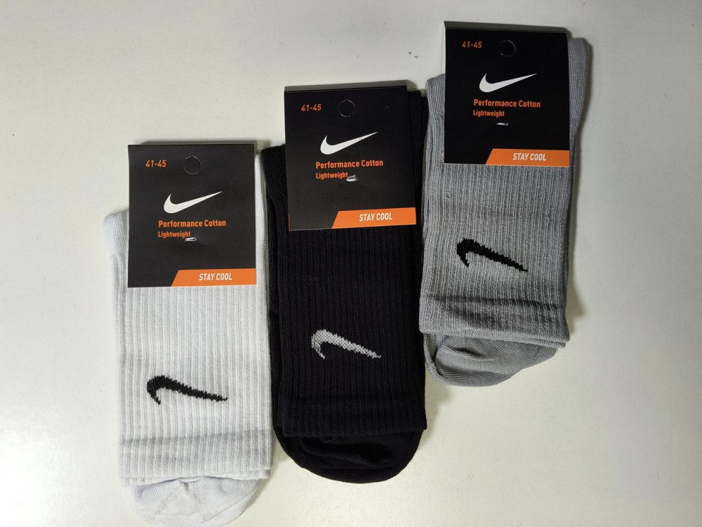 Набір жіночих якісних бавовняних шкарпеток 3 штук Nike 3 Київ - фото 4