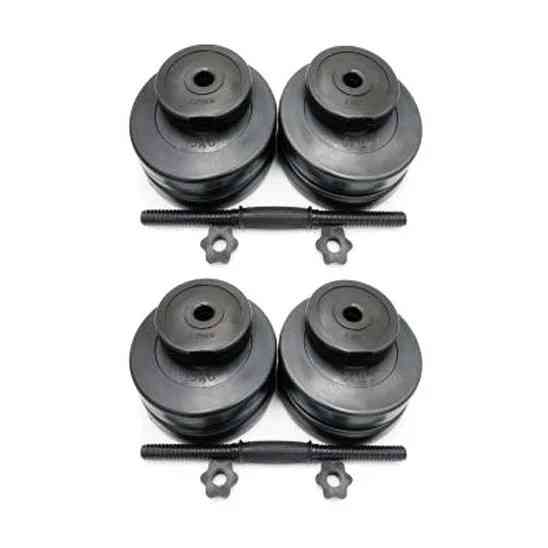 Гантели наборные композитные в пластиковой оболочке 2 шт по 25,5 кг Rock Pro NE-PL-G-025-2 Винница