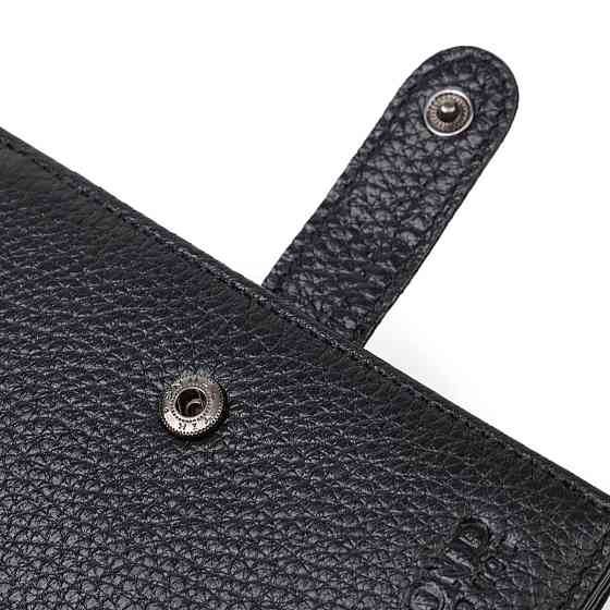 Портмоне для чоловіків з натуральної зернистої шкіри BOND 22055 Чорний Київ