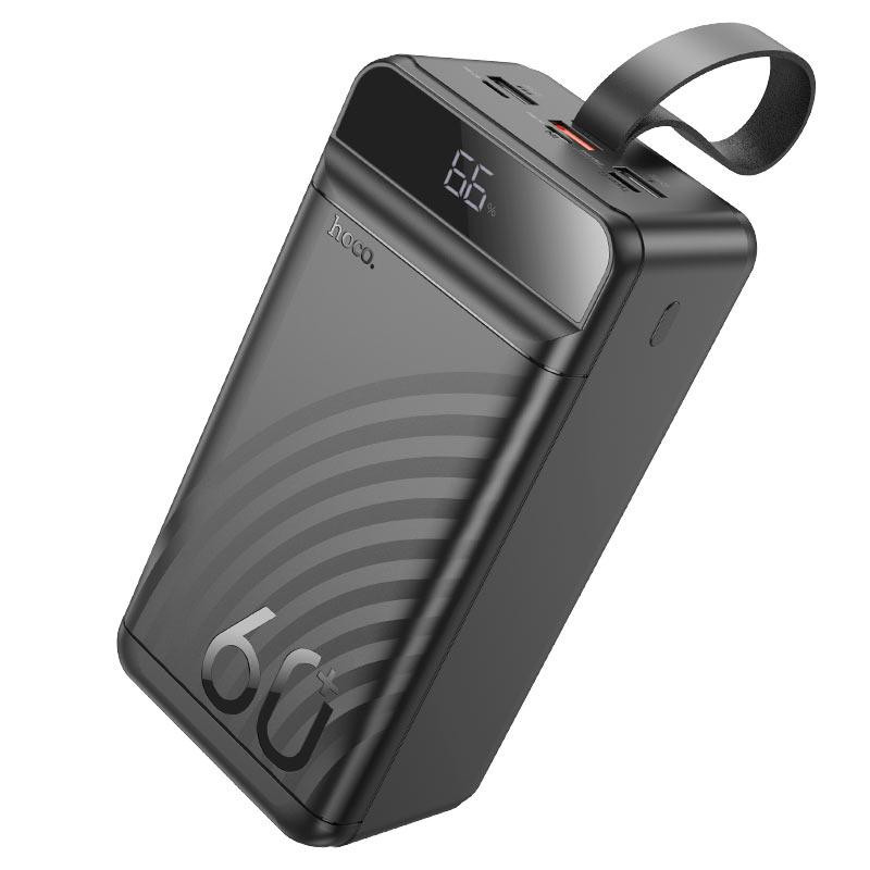 Портативный аккумулятор HOCO J123C 60000mAh с дисплеем черный Киев - изображение 1