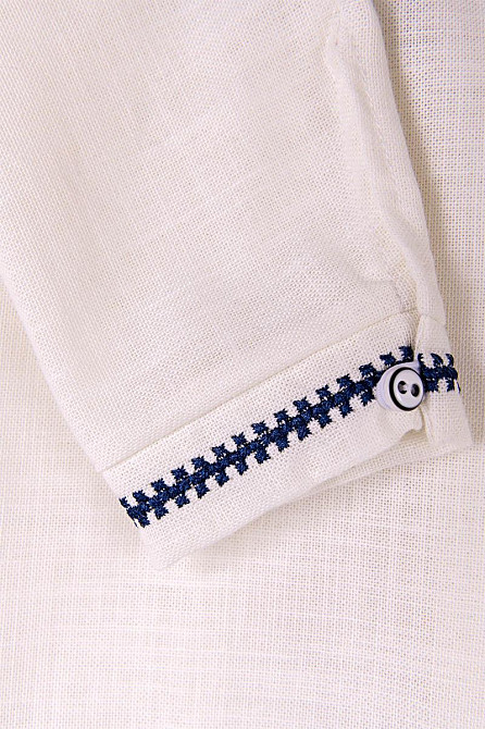 Вишиванка для хлопчиків,молочна,льон, розміри на ріст топ Київ - фото 3