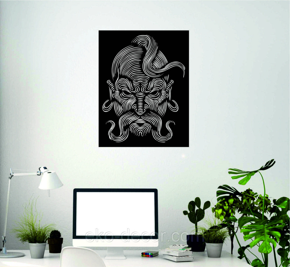 Декоративное настенное Панно «Козак» Декор на стену 90*69 см, Черный Киев - изображение 6