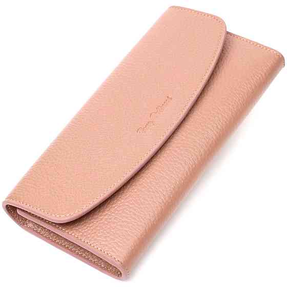 Отличный женский кошелек с монетницей на молнии из натуральной кожи Tony Bellucci 21967 Пудровый Киев