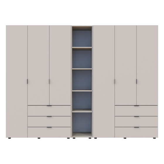 Комплект шаф для одягу Doros Гелар (3 шт.) 270,6х49,5х203,4 см Кашемір (DRS-011252) Львів