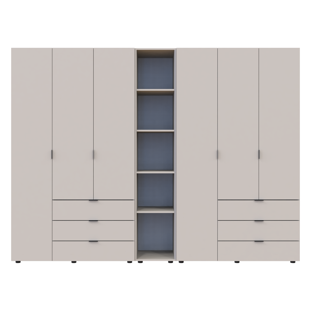 Комплект шкафов для одежды Doros Гелар (3 шт.) 270,6х49,5х203,4 см Кашемир (DRS-011252) Львов - изображение 3