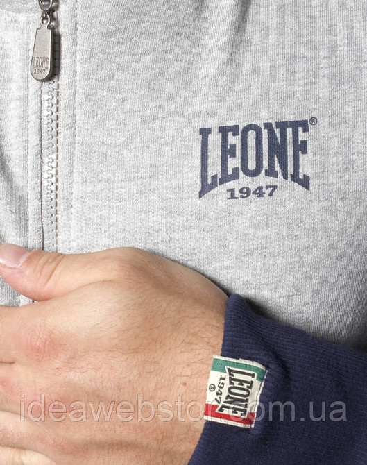 Спортивний костюм чоловічий Leone Fleece Grey Blue M сіро-синій утеплений костюм для спорту тренувань і повсякденного носіння Київ - фото 13