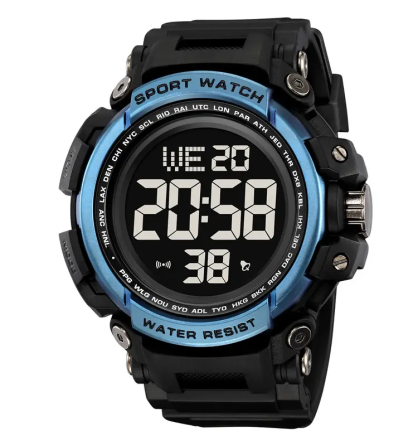 Часы мужские наручные спортивные Skmei 2422 (Черный с синим) Винница
