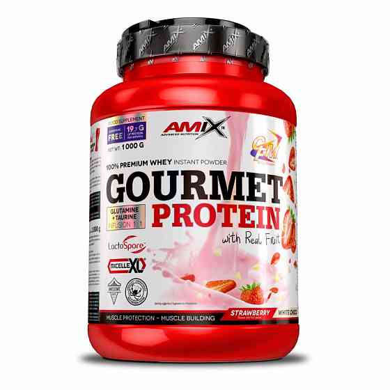Протеїн Amix Nutrition Gourmet Protein 1000 г, Strawberry-White Choco Луцьк