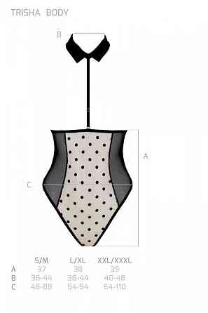 Эротическое боди Passion TRISHA BODY, L/XL, beige, с открытыми чашками Sex Aura Киев