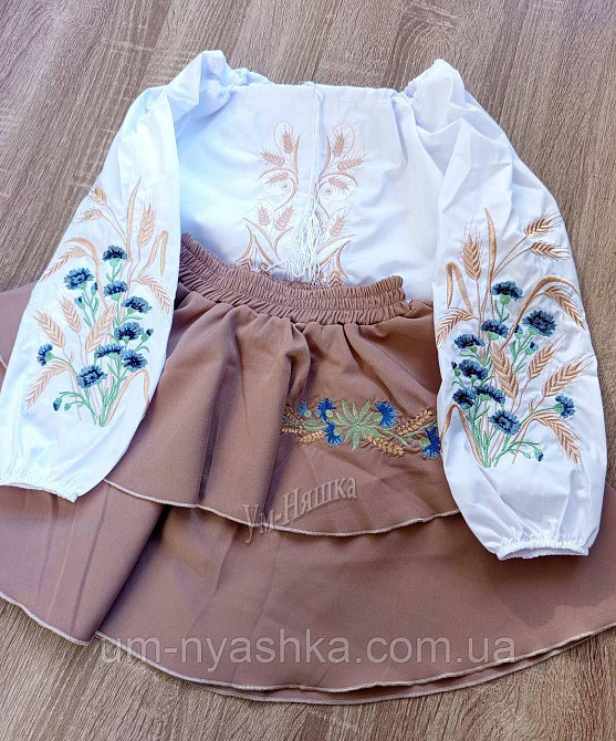 Детская вышиванка с васильками и колосками 104-146 Кривой Рог - изображение 2