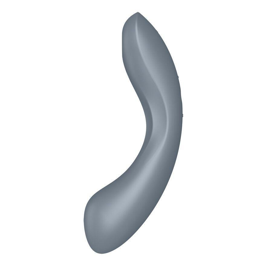 Вакуумний стимулятор з вібрацією Satisfyer Curvy Trinity 1 Bluegrey, іграшка 3в1 Sex Aura Київ - фото 2