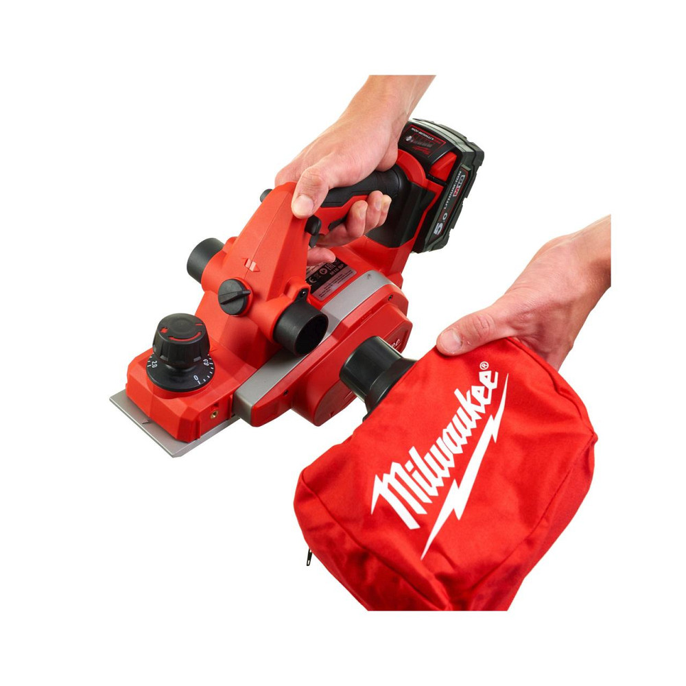 Рубанок акумуляторний MILWAUKEE, M18 BP-0, 82мм (+пилозбірник, кутова та бокова напрямна) Одеса - фото 9