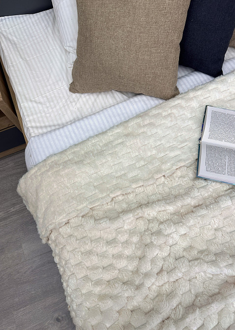 Плед-покривало 210х210 см (+-5см) Соти Кремовий (87-211) Київ - фото 6