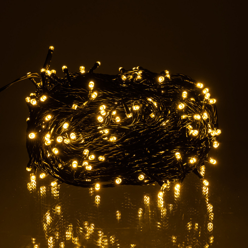 Гірлянда Нитка вулична 30 (м) 300 LED чорний провід Жовтий CF300L30MBY Коломыя - изображение 2