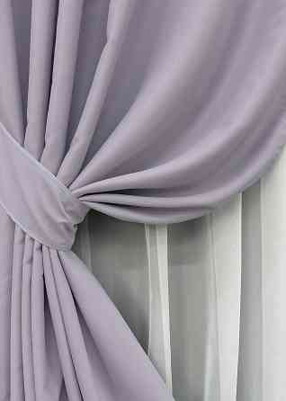 Комплект готовых штор VR-Textil Блэкаут Midnight № 1227ш Лавандовый 150х290 см 2 шт (33-0065) Киев