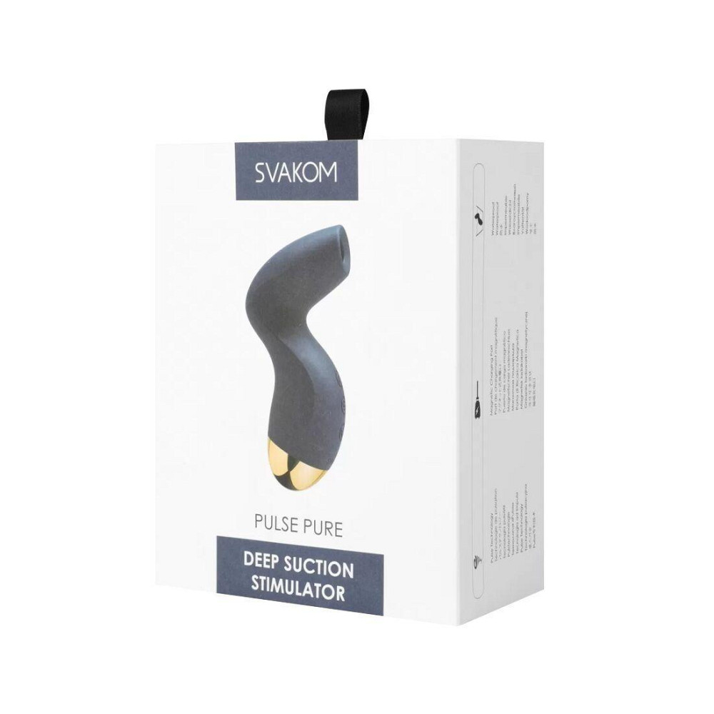 Вакуумный клиторальный стимулятор Svakom Pulse Pure Navy Blue, 5 режимов, 5 интенсивностей в каждом Sex Aura Киев - изображение 7