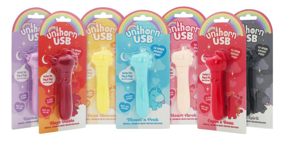 Вібратор-єдиноріжка Unihorn USB Bullet – Blaze Diablo віброкуля, USB-зарядка, 10 режимів Sex Aura Київ - фото 10