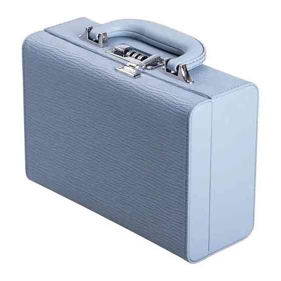 Шкатулка для украшений из эко кожи 2 яруса с кодовым замком органайзер для ювелирных изделий HP-5-24BL Киев