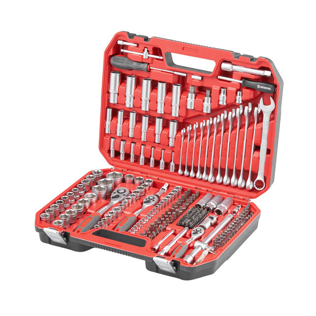 Набір інструментів 1/2" & 3/8" & 1/4" 222од INTERTOOL ET-9222 Київ - фото 1