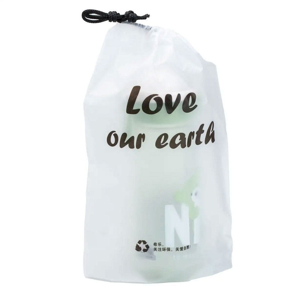 Happy Life Пляшка для води 620 мл з трубочкою багаторазова Зелена HP17300GR Київ - фото 5