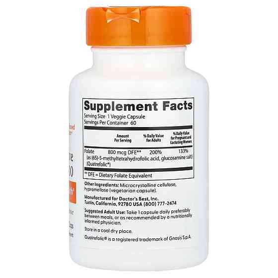 Фолат Doctor's Best Active Folate 800 мкг 60 капс Київ
