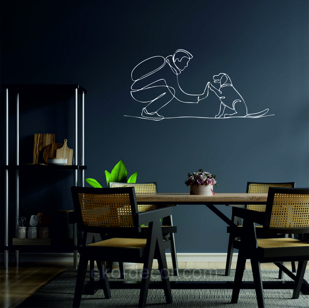 Декоративне настінне Панно «Домашний вихованець» Декор на стіну 90*42 см, Білий Київ - фото 9