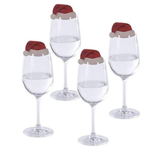 Украшение бокалов на новый год Шапки 10штук 60 на 35 мм красно-белый Киев - изображение 3