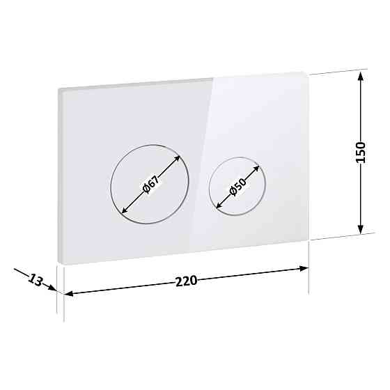 Панель змиву для унітаза Qtap Nest QT0111M11110W Київ