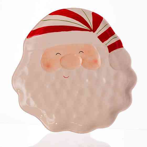 Новогодняя тарелка из фарфора Санта 25×25 (см) CR-1-31 Киев