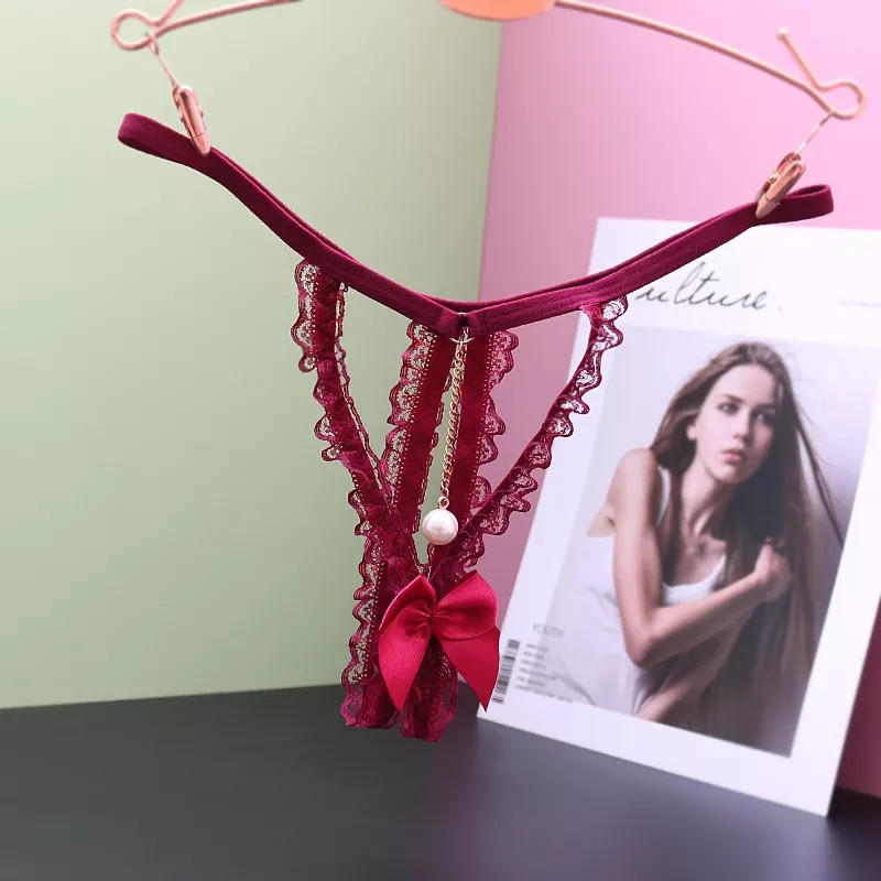 Трусики с вырезом универсальный бордовый Киев - изображение 1