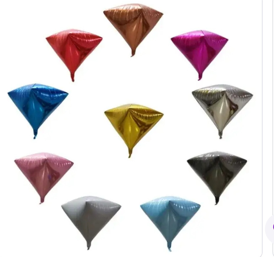 Фольгированный шарик Алмаз СИНИЙ 24 дюйма Киев - изображение 2