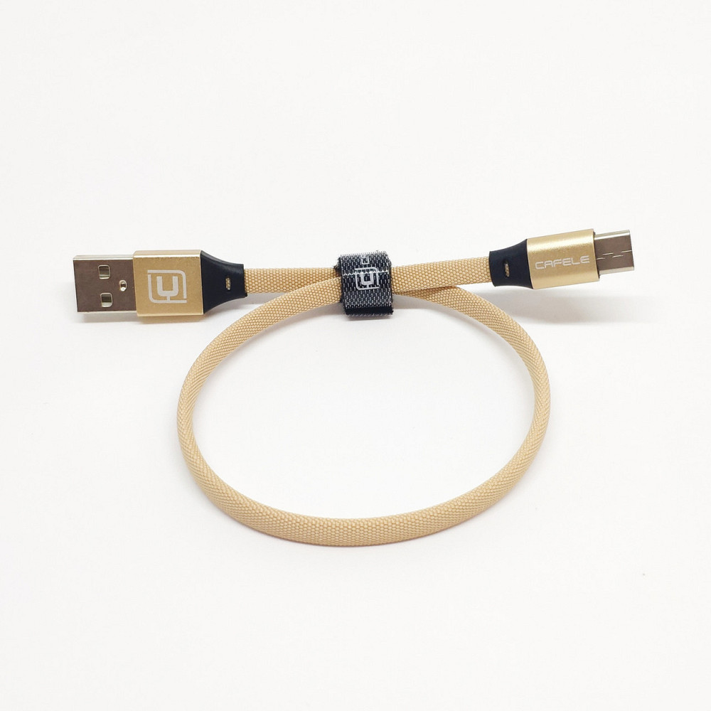 Type-C кабель Cafele 30 см Gold Київ - фото 3