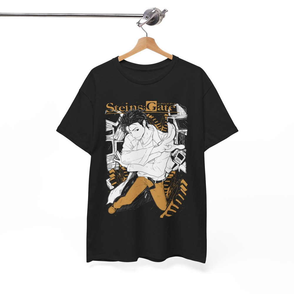 Футболка з аніме принтом Стеінс Гате Окабе Курісу оверсайз (S/M/L) Чорний AnimeJ0273 Дніпро - фото 7