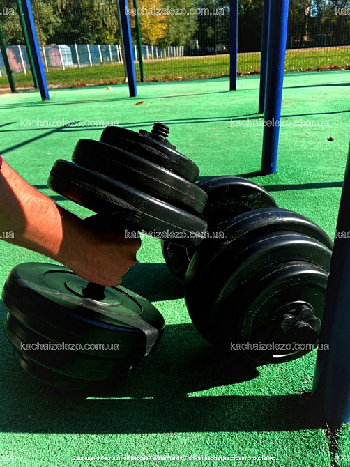 Гантелі набірні 2 по 18 кг з ABS покриттям Гантелі, гирі, штанги та диски бітумні Київ - фото 4