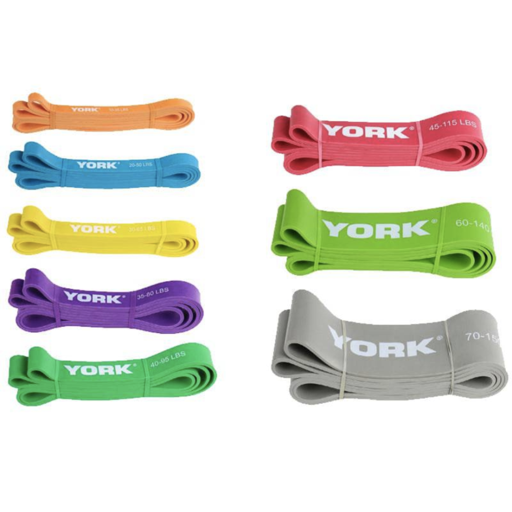 Резинка для фітнесу York 15-25кг - 2080x22x4,5 мм, жовтий Київ - фото 8