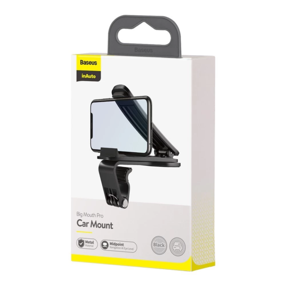 Автотримач для телефона Baseus Big Mouth Pro Car Mount（Applicable to centre console）Black Киев