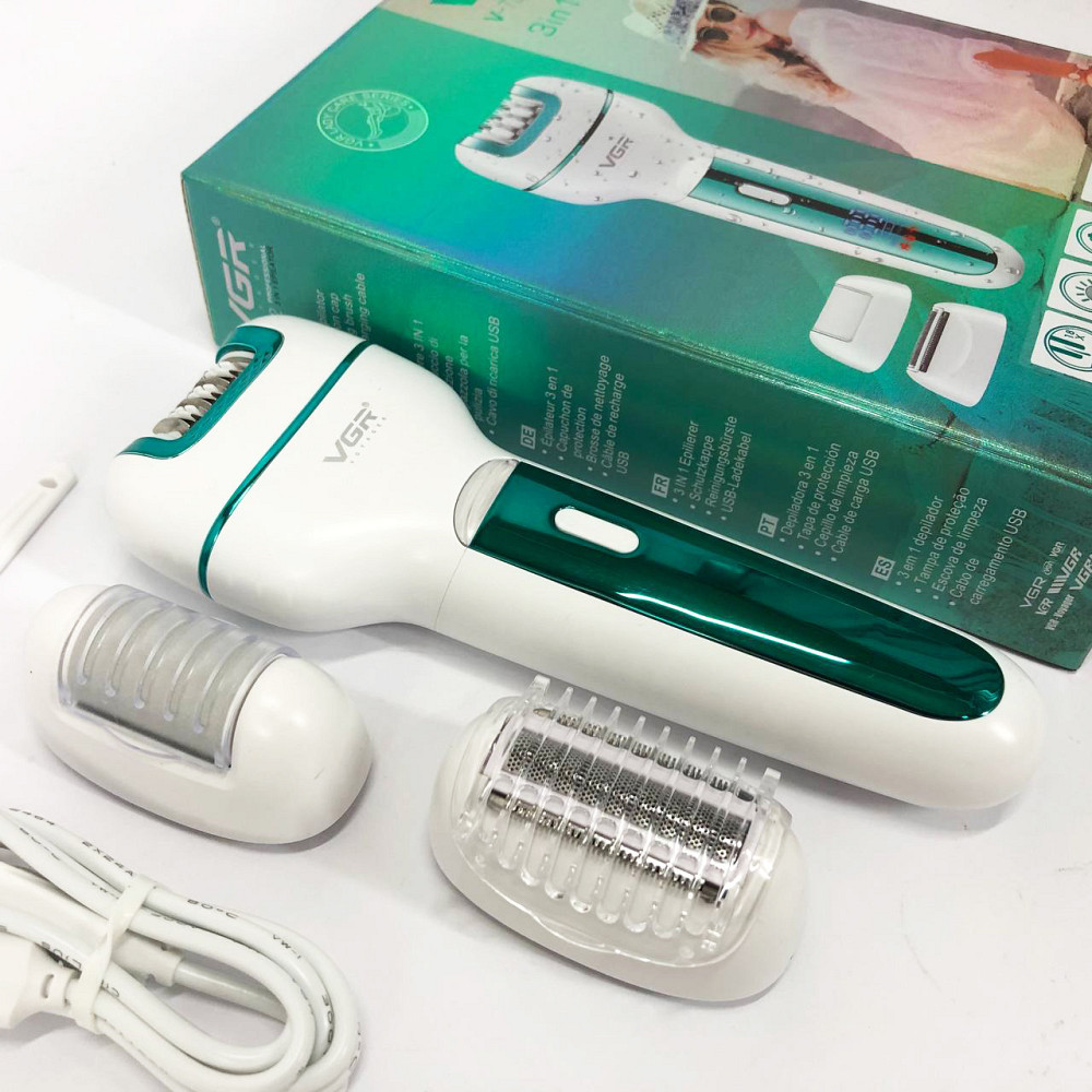 Терка для педикюрної обробки стоп VGR V-732, Багатофункціональна жіноча бритва, Насадка пемза для п'ят YX-23 Львів - фото 5