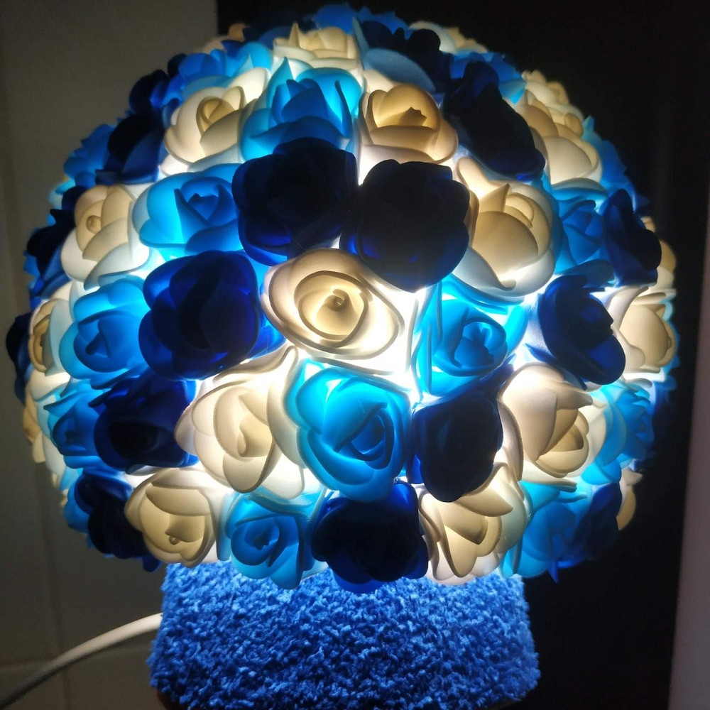 Світильник-нічник "Букет синьо-білих троянд" Дніпро - фото 3